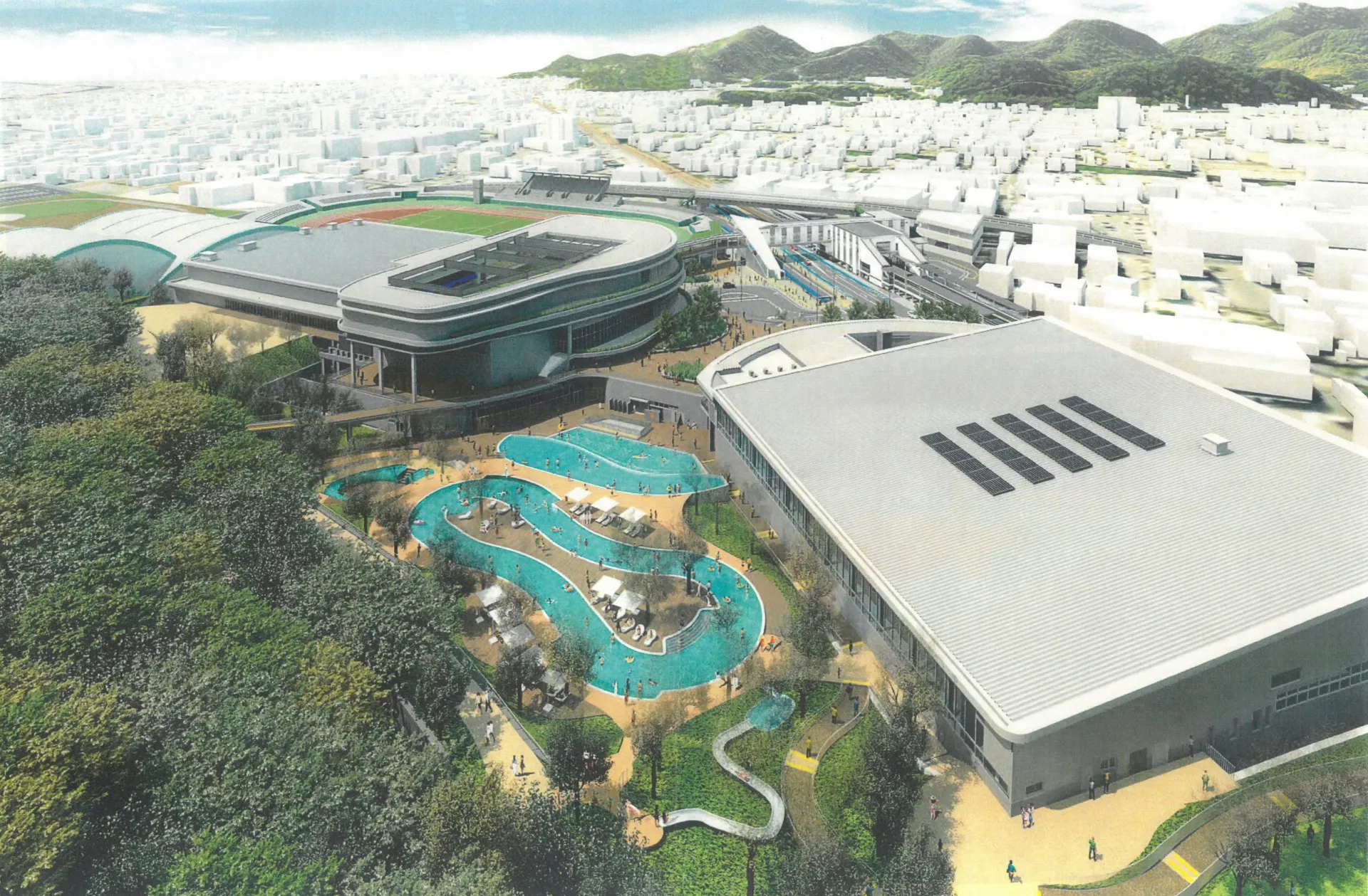 【2025年現在 施工中】手柄山スポーツ施設整備運営事業